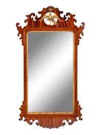 A George III Style Parcel Gilt Mahogany Mirror