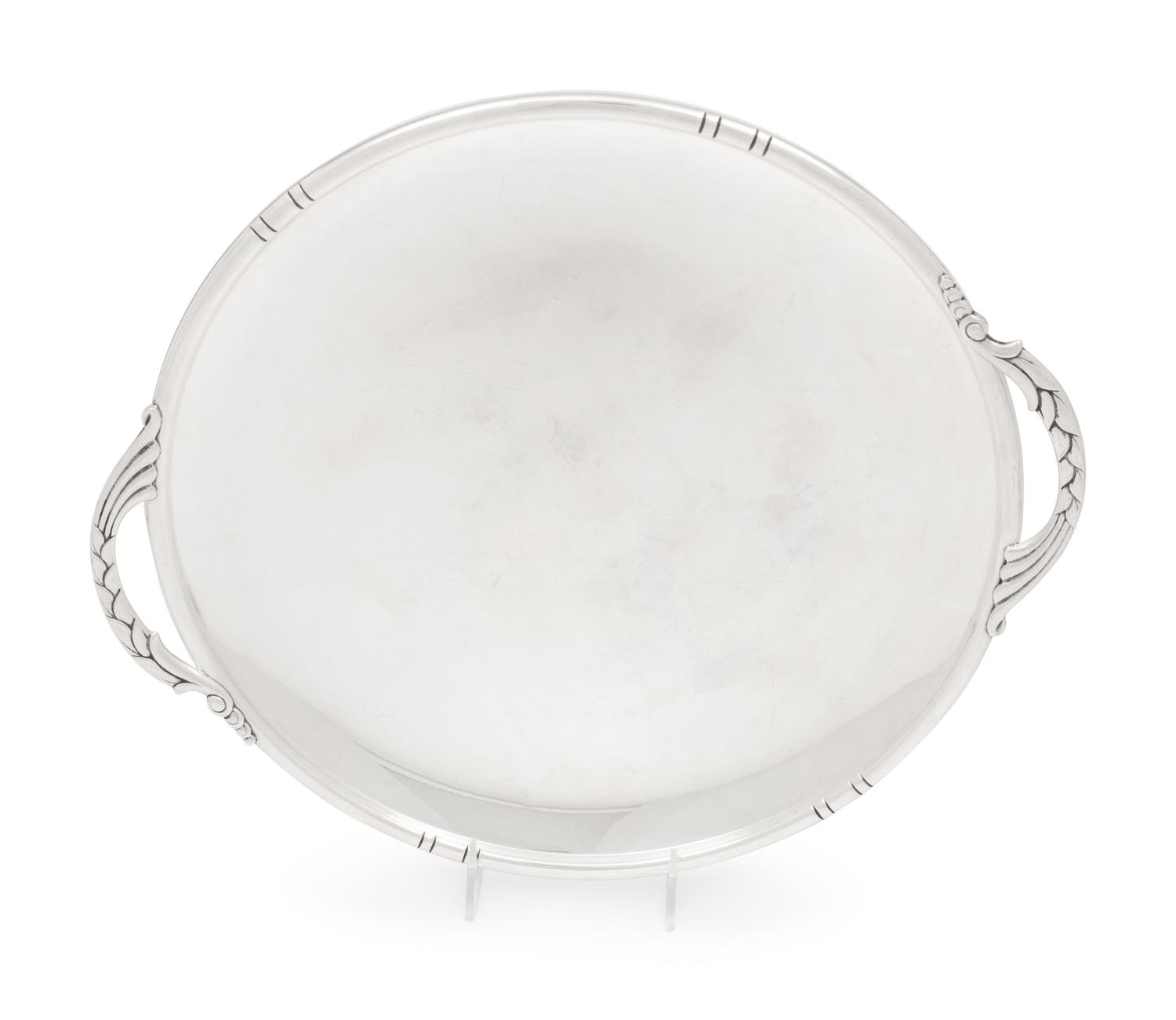 A Randahl Arts and Crafts Silver Serving Tray