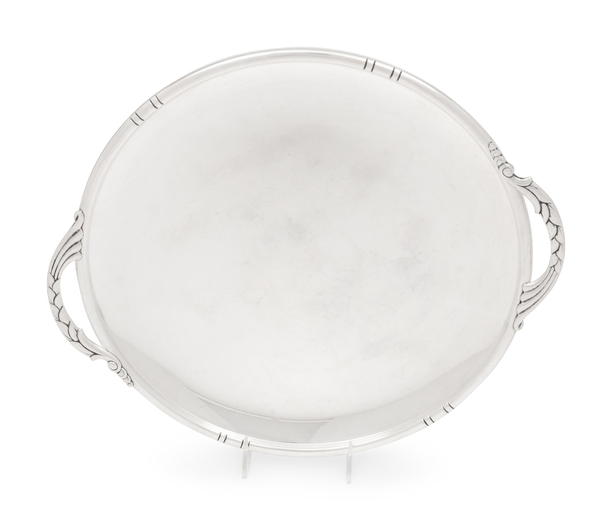 A Randahl Arts and Crafts Silver Serving Tray