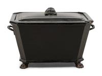 An Egyptian Revival Ebonized Coal Hod