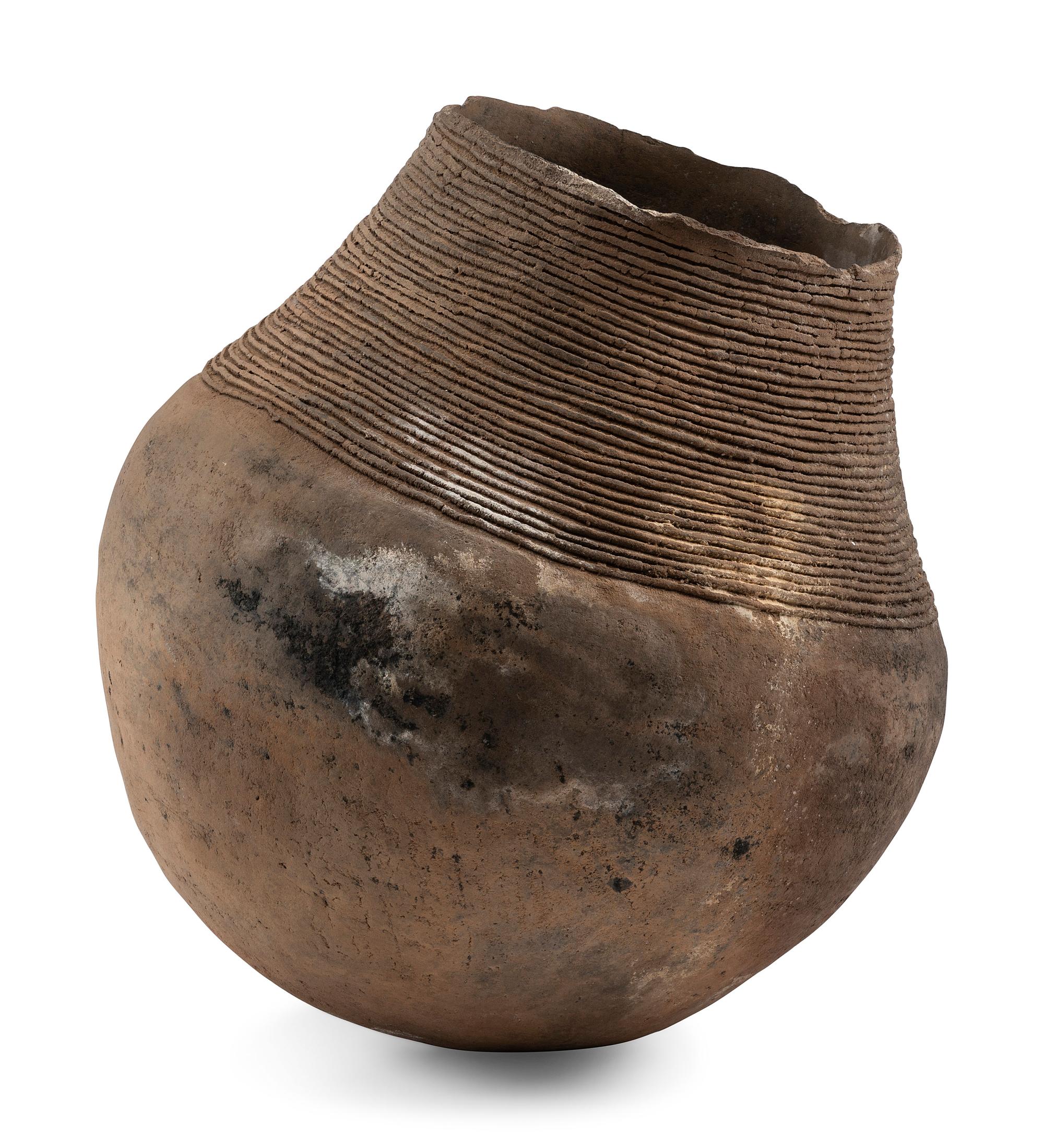 Ancestral Pueblo, Tusayan Corrugated Pottery Jar