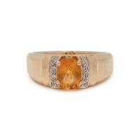 CITRINE AND DIAMOND RING