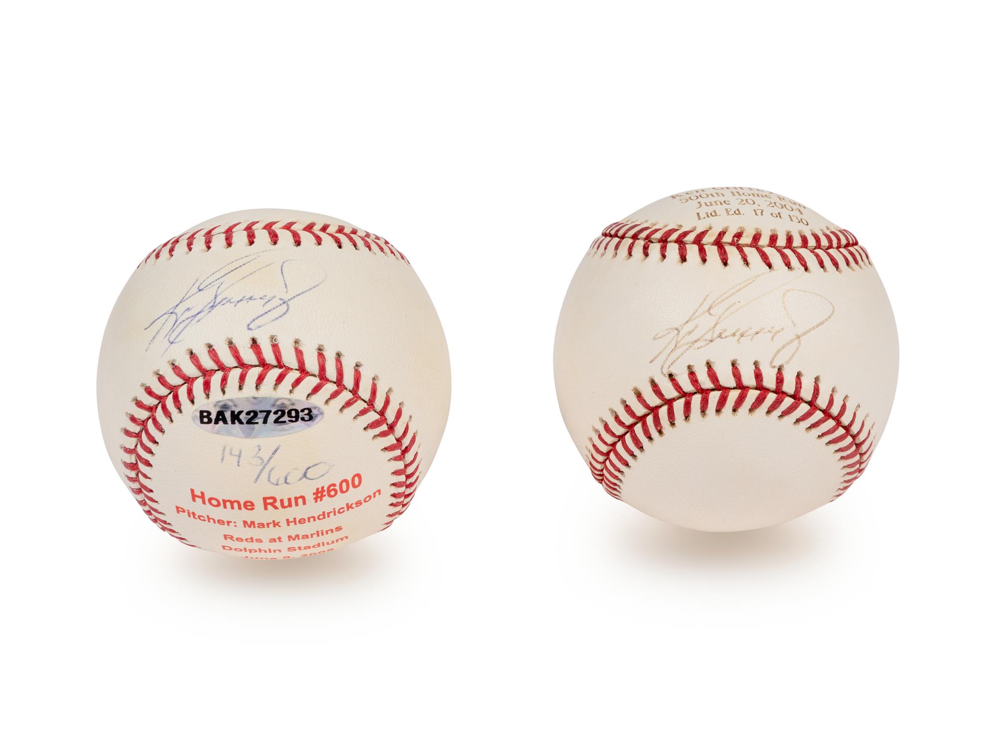 A Group of Ken Griffey Jr. Single Signed Autograph Home Run Commemorative Baseballs (Beckett Authentication Services Certified),