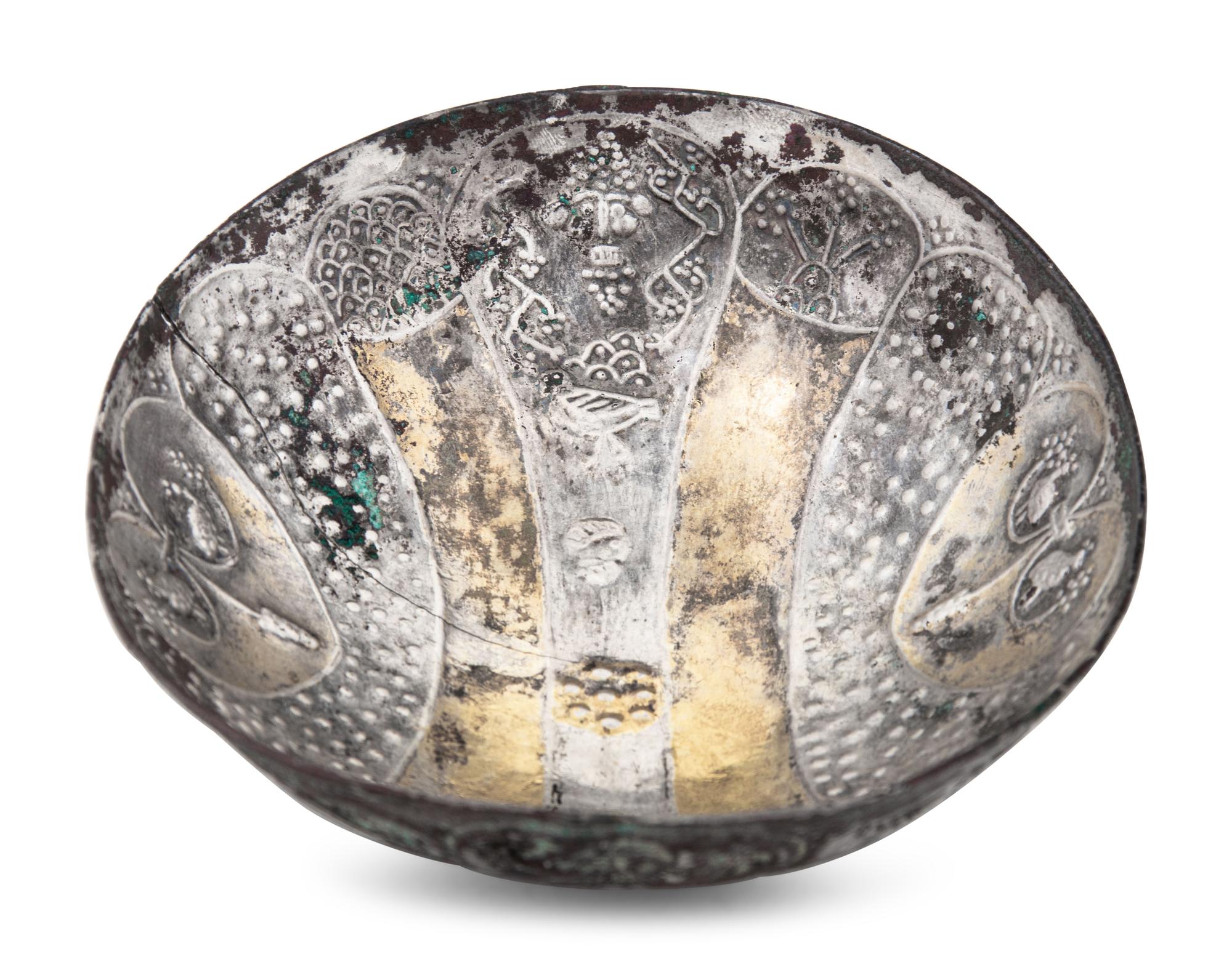 A Sasanian Silver-Gilt Lobed Bowl