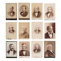 [Americana] Group of 92 Cabinet Cards of Politicians and Judges, incl. Works by Brady, etc.