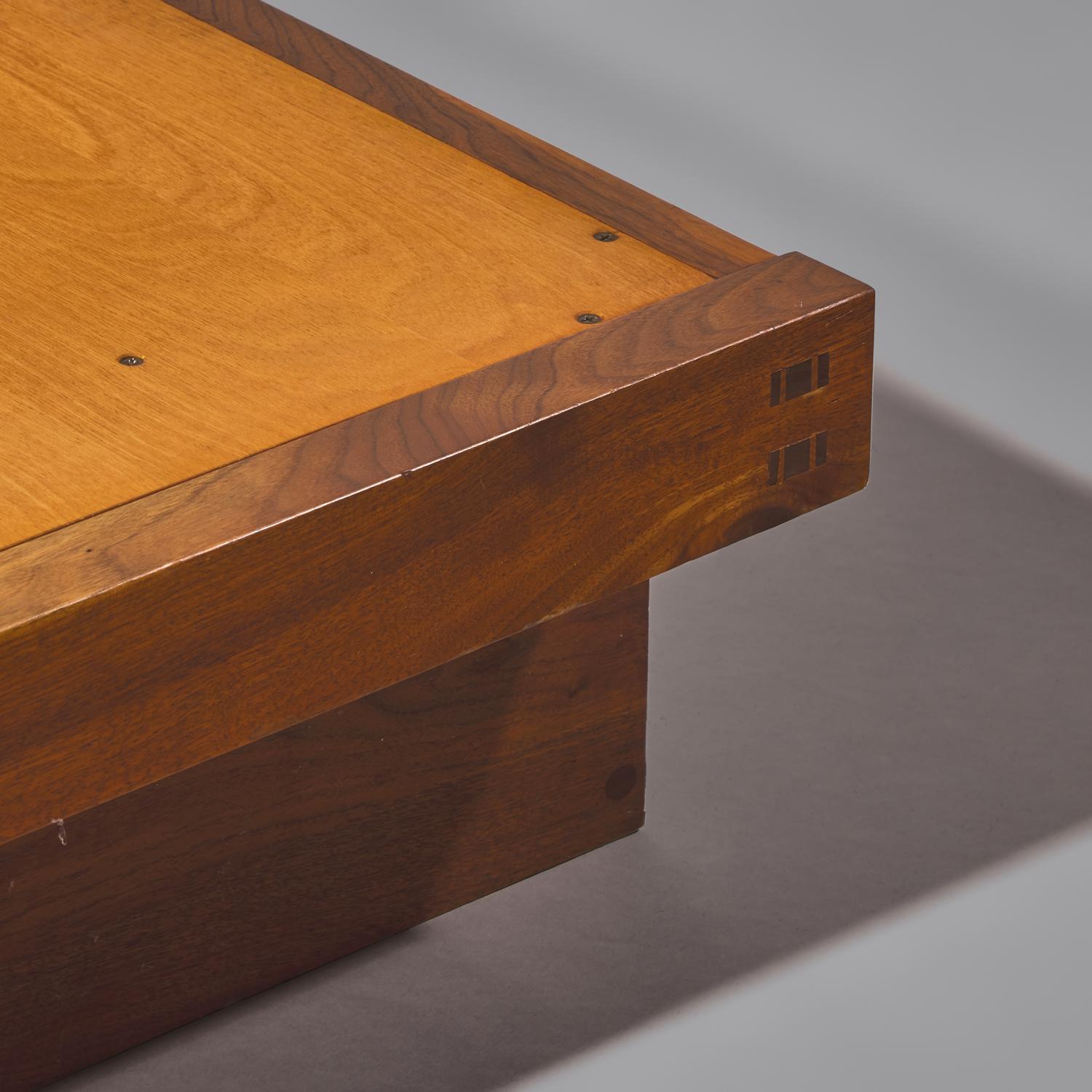 Conoid platform bed, full size, 1971