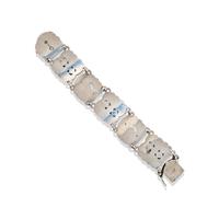 GEORG JENSEN, SILVER AND LAPIS LAZULI 'DOVE' BRACELET