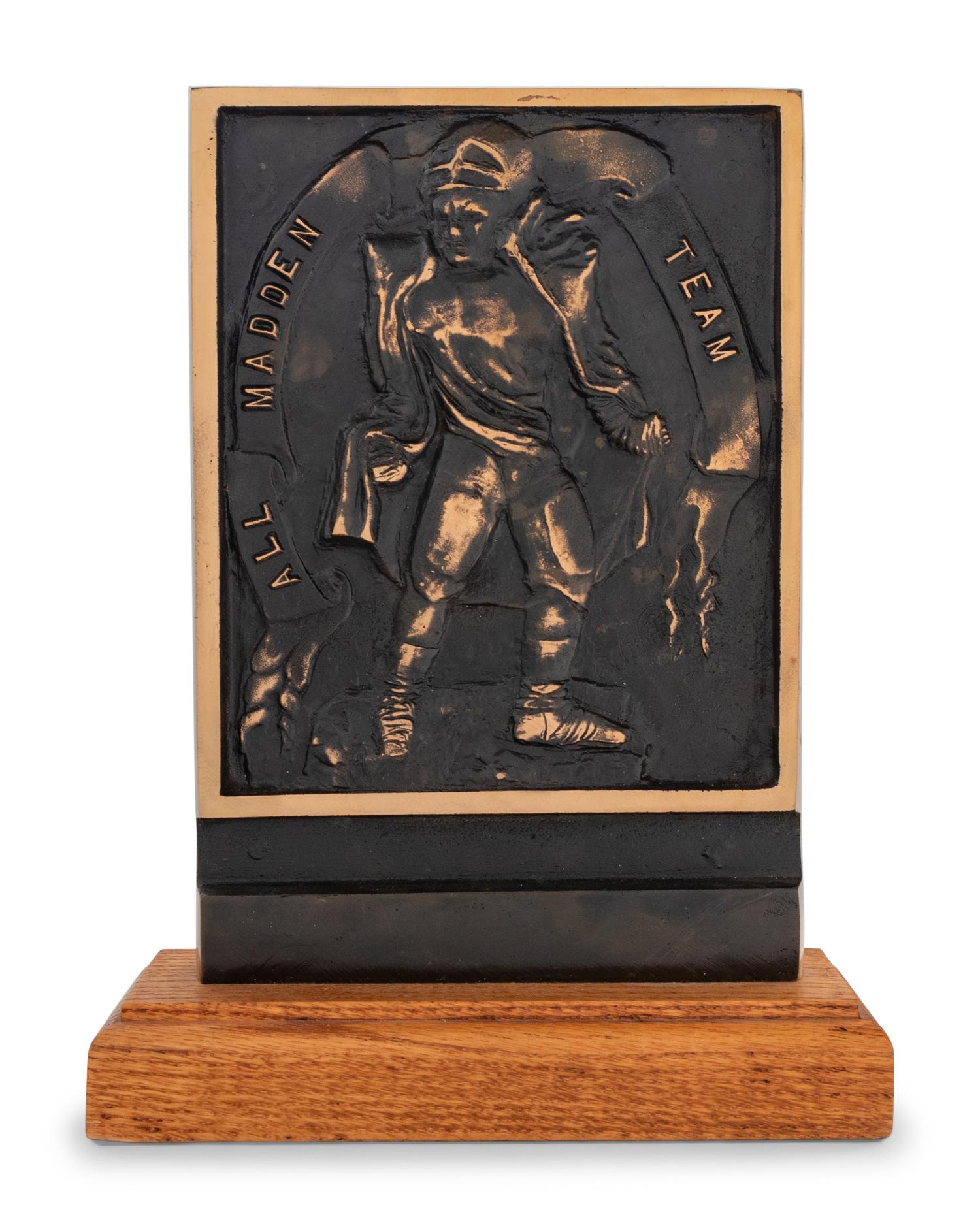 A 1988 John Madden All Madden Team Trophy Awarded to Mike Ditka Formerly Displayed at Mike Ditka's Restaurant
