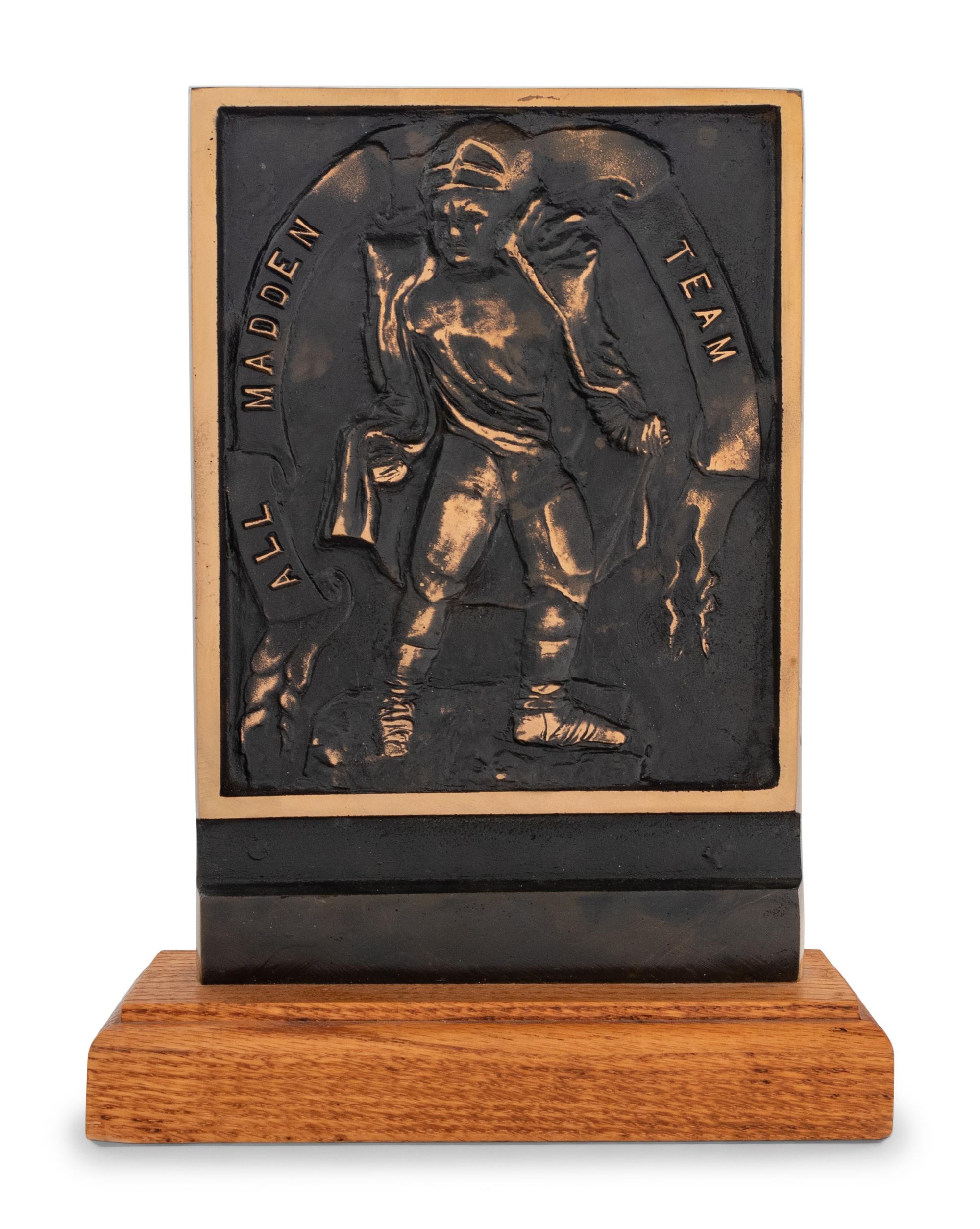 A 1988 John Madden All Madden Team Trophy Awarded to Mike Ditka Formerly Displayed at Mike Ditka's Restaurant