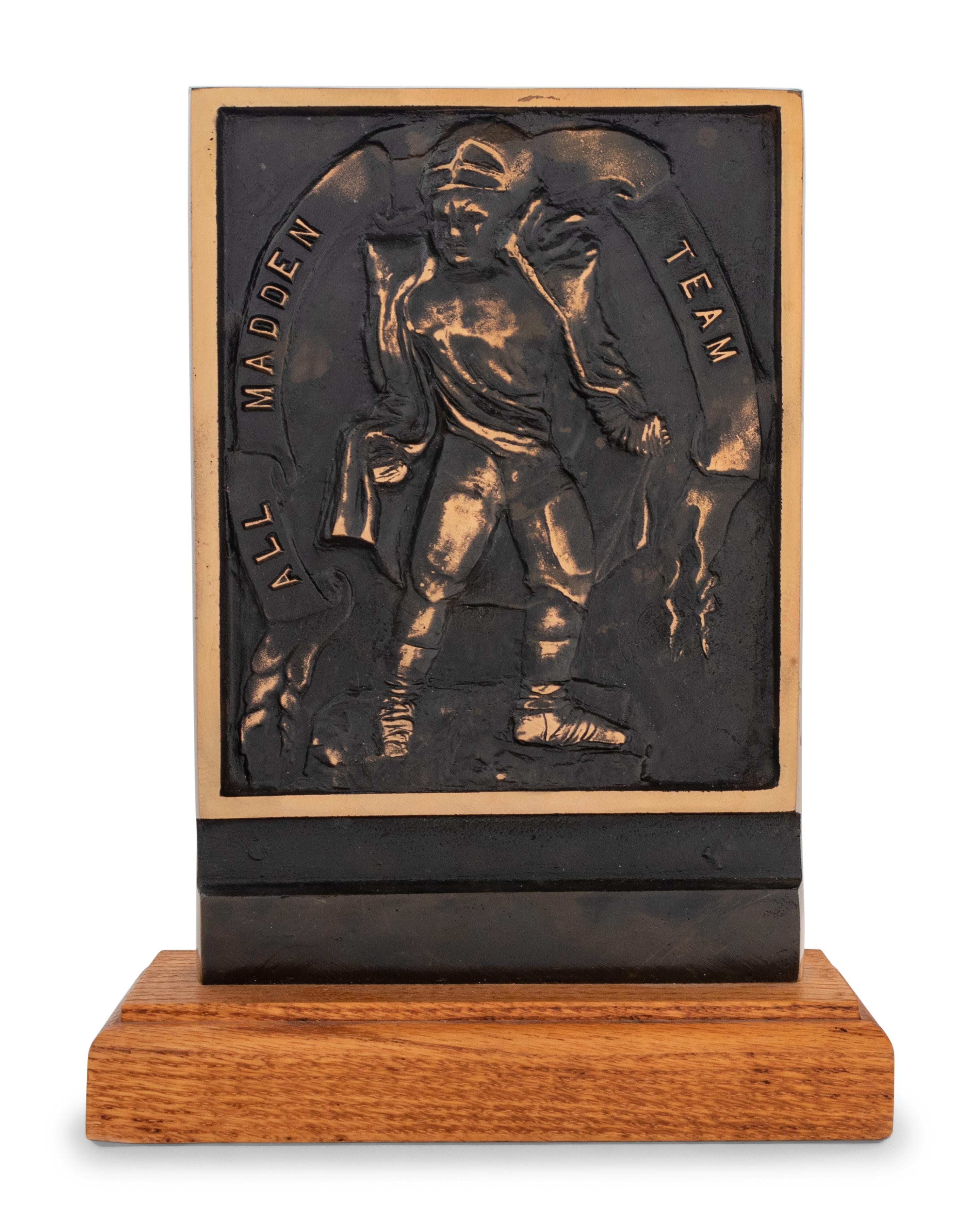 A 1988 John Madden All Madden Team Trophy Awarded to Mike Ditka Formerly Displayed at Mike Ditka's Restaurant