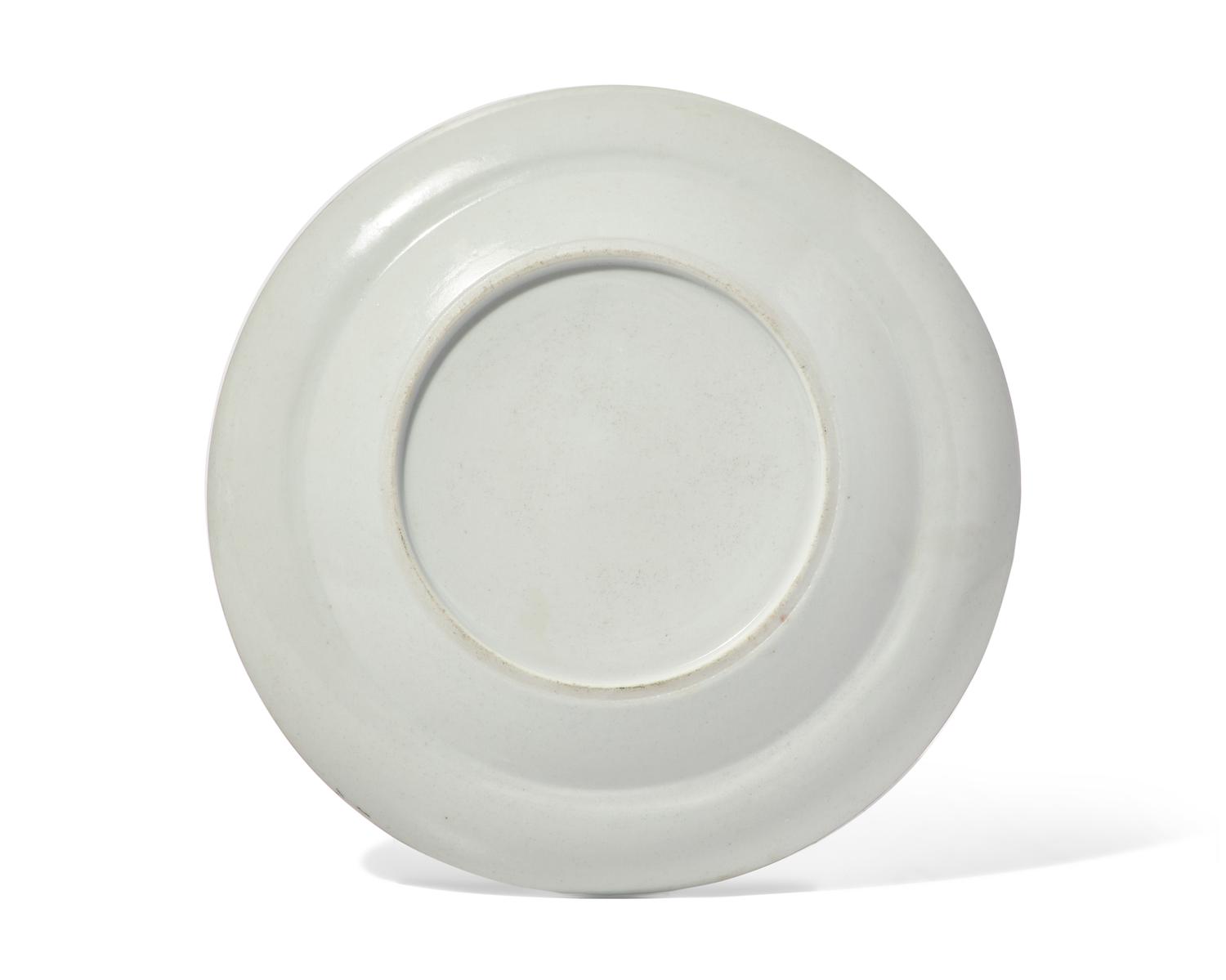A Chinese Export Porcelain Plate in the "Quaker Farmer" Pattern