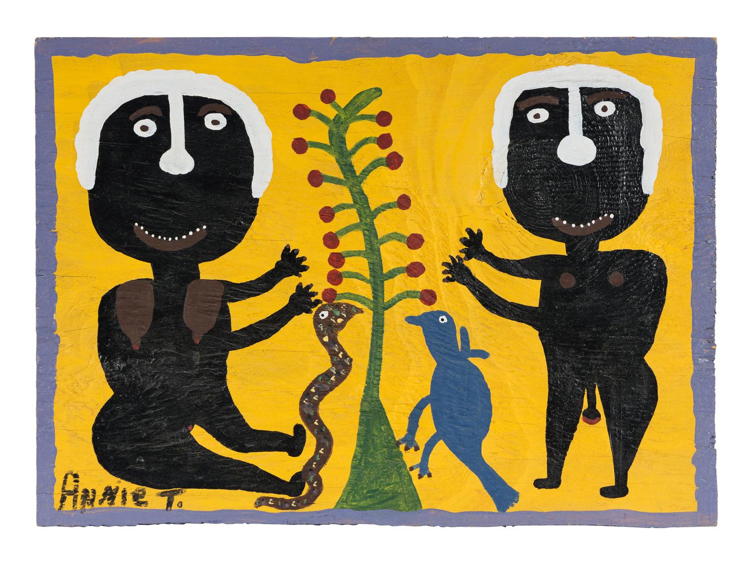 Adam & Eve + Fruit Tree & Bird Snake