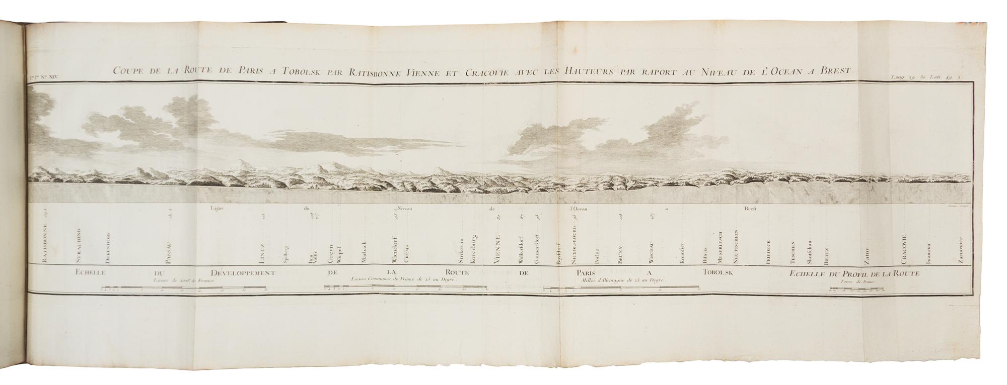CHAPPE D'AUTEROCHE, Jean (1728-1769). Voyage en Sibérie…en 1761. Paris: Chez Debure, 1768. FIRST EDITION.