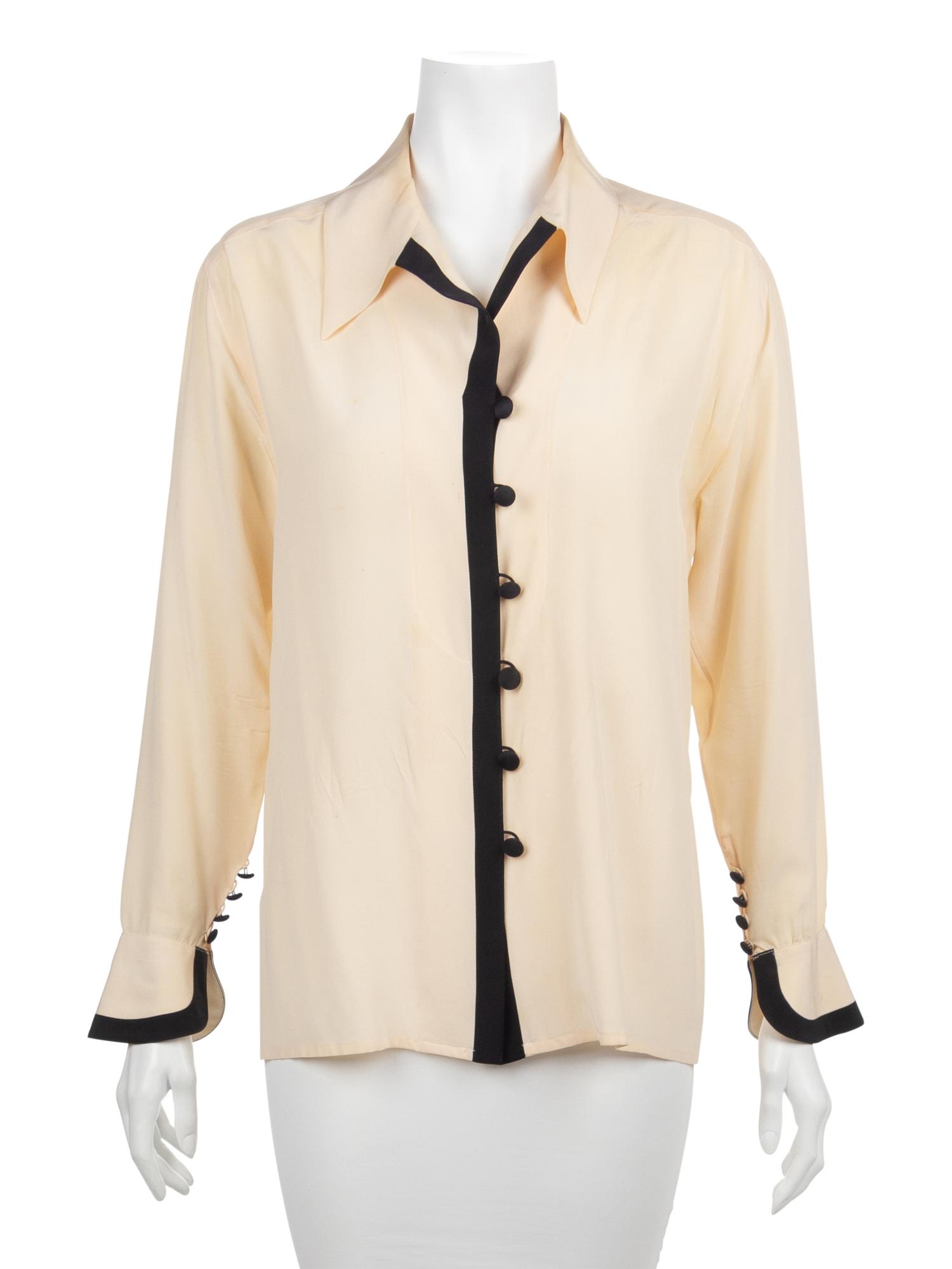 Three Blouses by Comme des Garçons, Valentino, and Karl Lagerfeld, 1980s-1990s