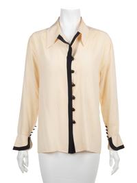 Three Blouses by Comme des Garçons, Valentino, and Karl Lagerfeld, 1980s-1990s