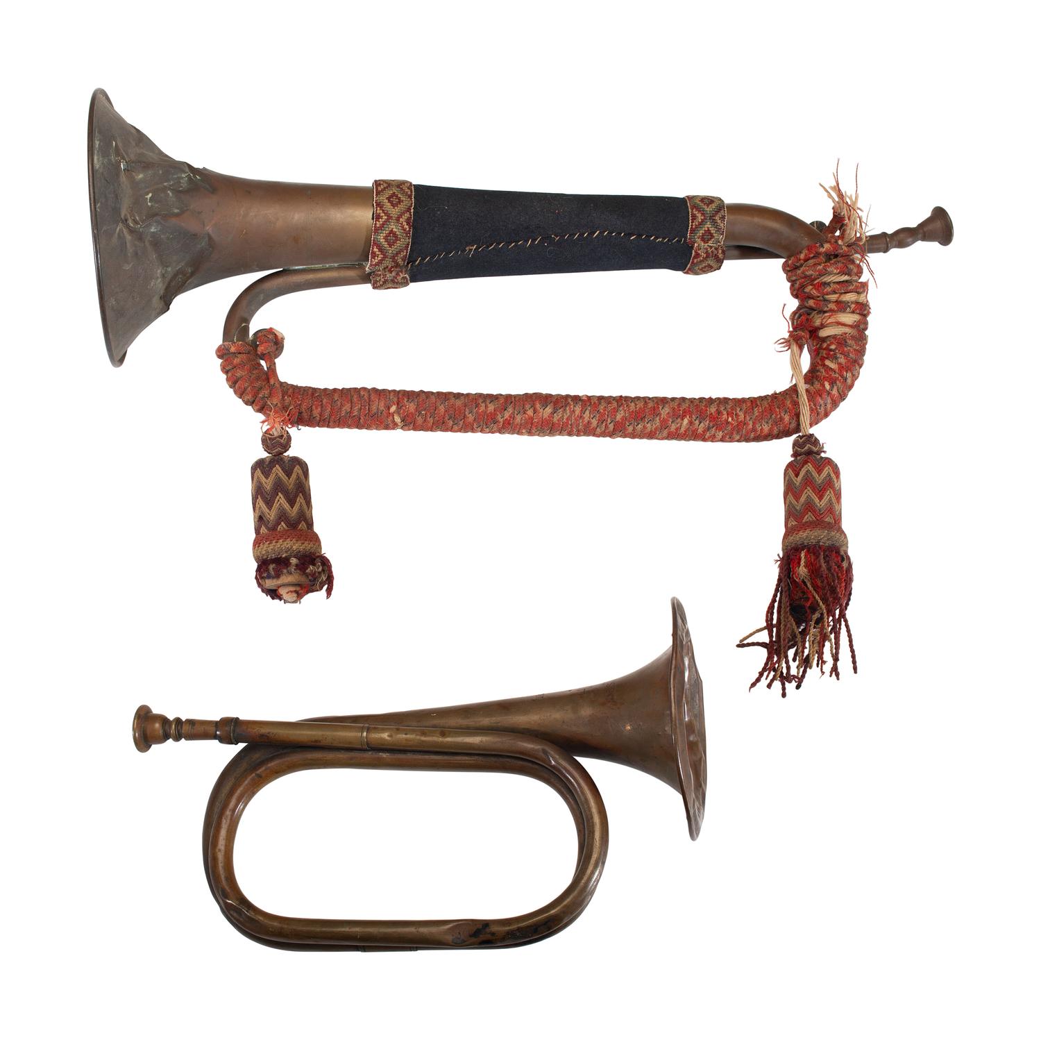[WORLD WAR I]. A pair of bugles, comprising: