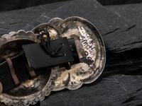 Heavily Stamped Sterling Silver Concha Belt