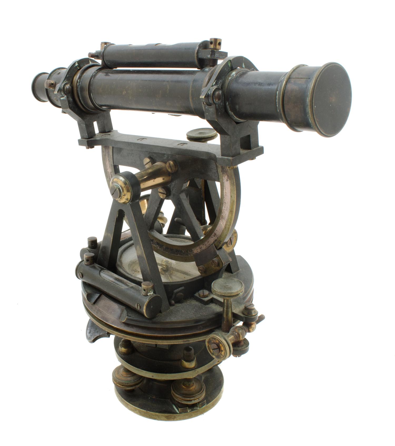 An English Ebonized Brass Mountain Theodolite Height overall 9 inches. — DOLLAND, LONDON, 19TH CENTURY