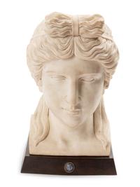 A Composition Marble Head After the Antique