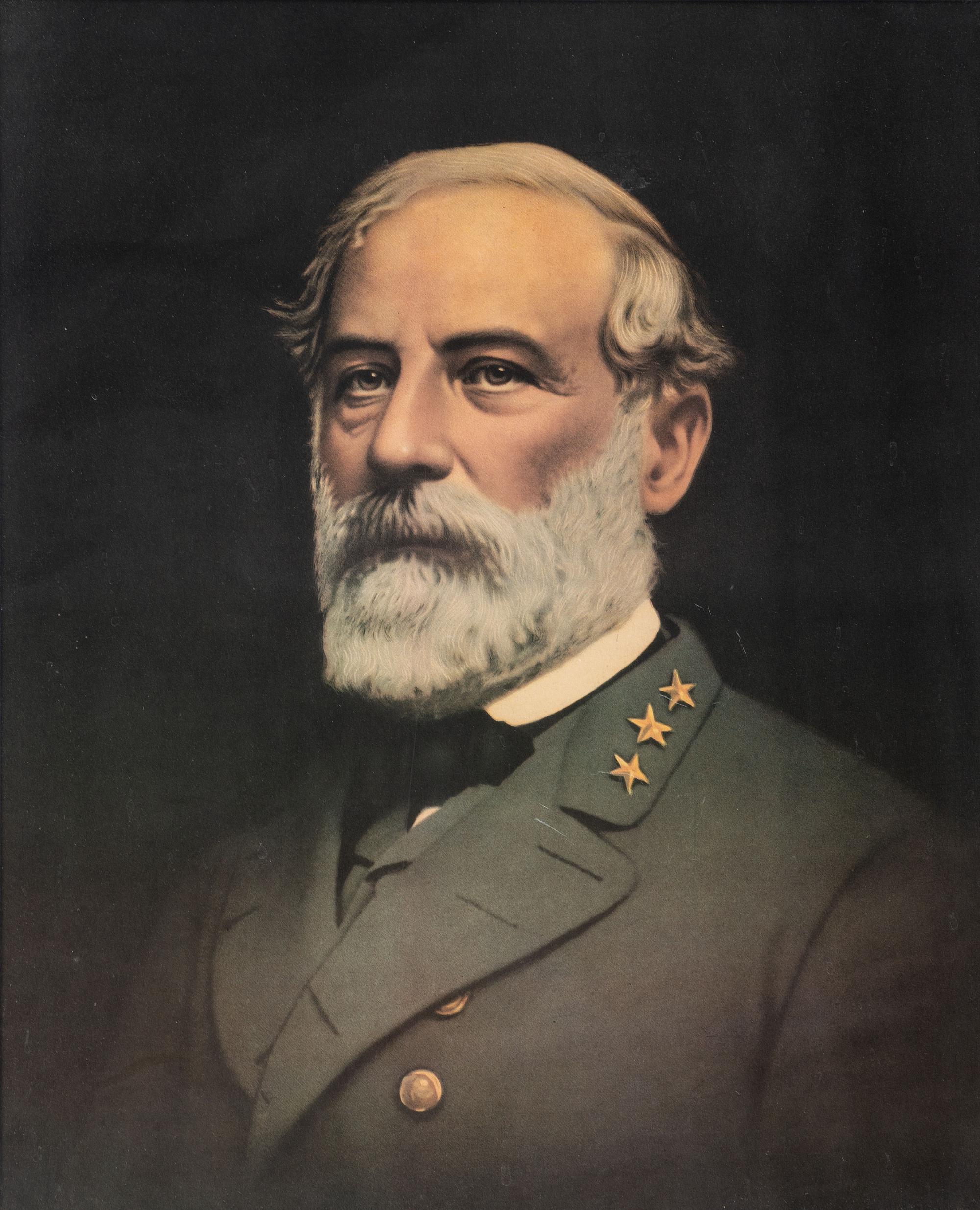 [CIVIL WAR]. A group of 2 Robert E. Lee items, incl. a framed print and statue.