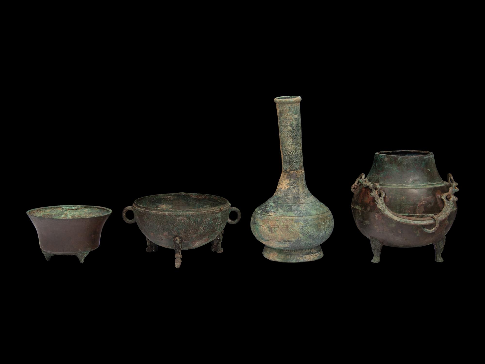 Four Chinese Archaistic Bronze Vessels