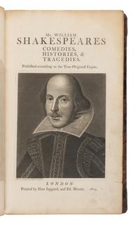 SHAKESPEARE, William (1564-1616). Comedies, Histories, & Tragedies . [London: E. & J. Wright, 1807].