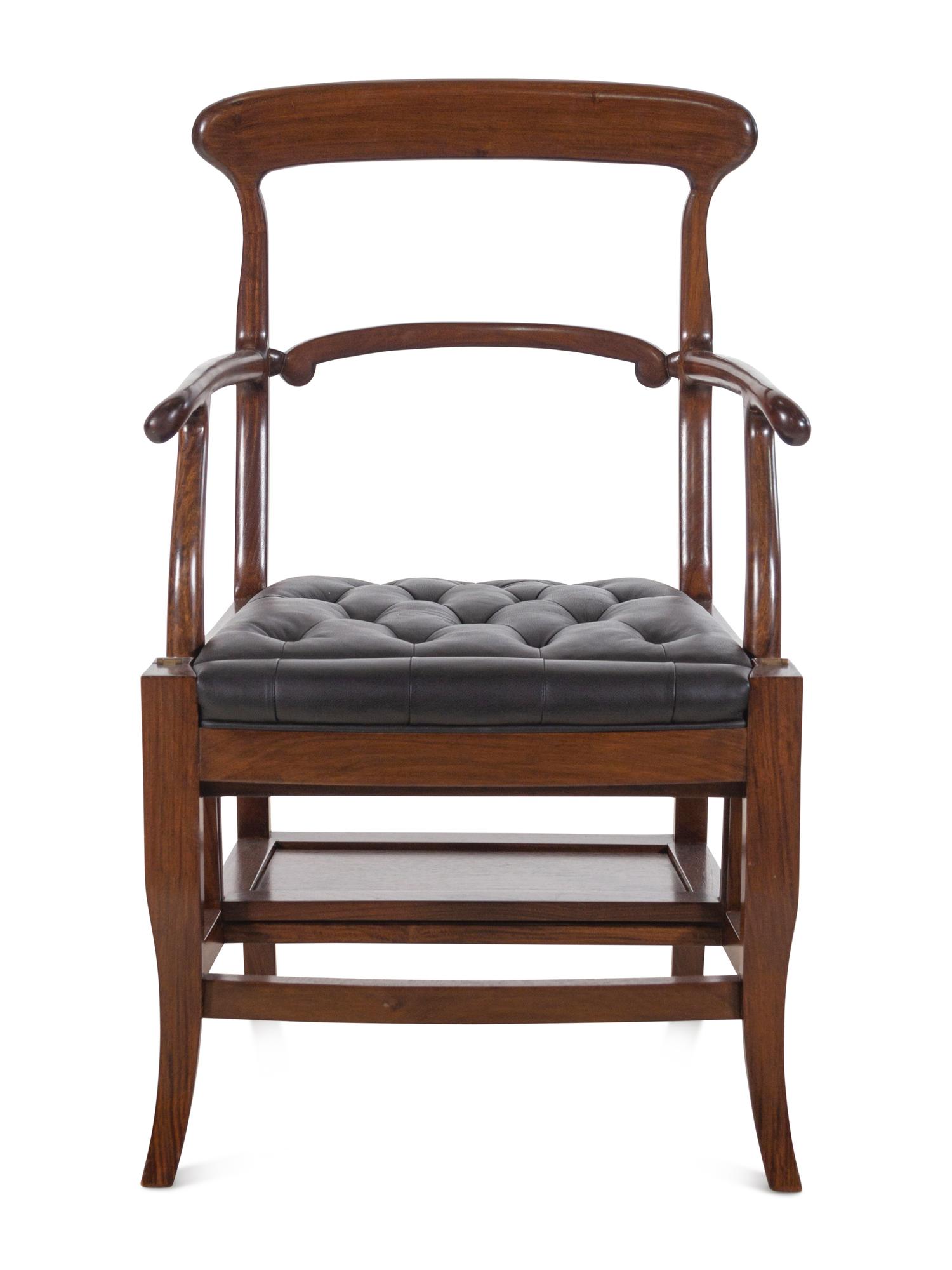A Mahogany Metamorphic Library Chair