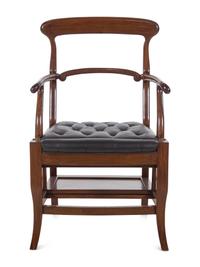 A Mahogany Metamorphic Library Chair