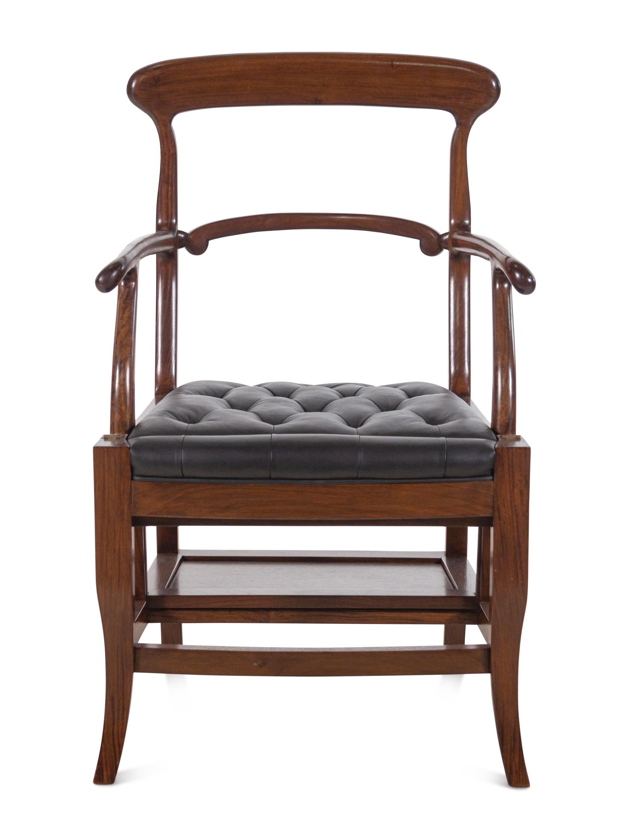 A Mahogany Metamorphic Library Chair
