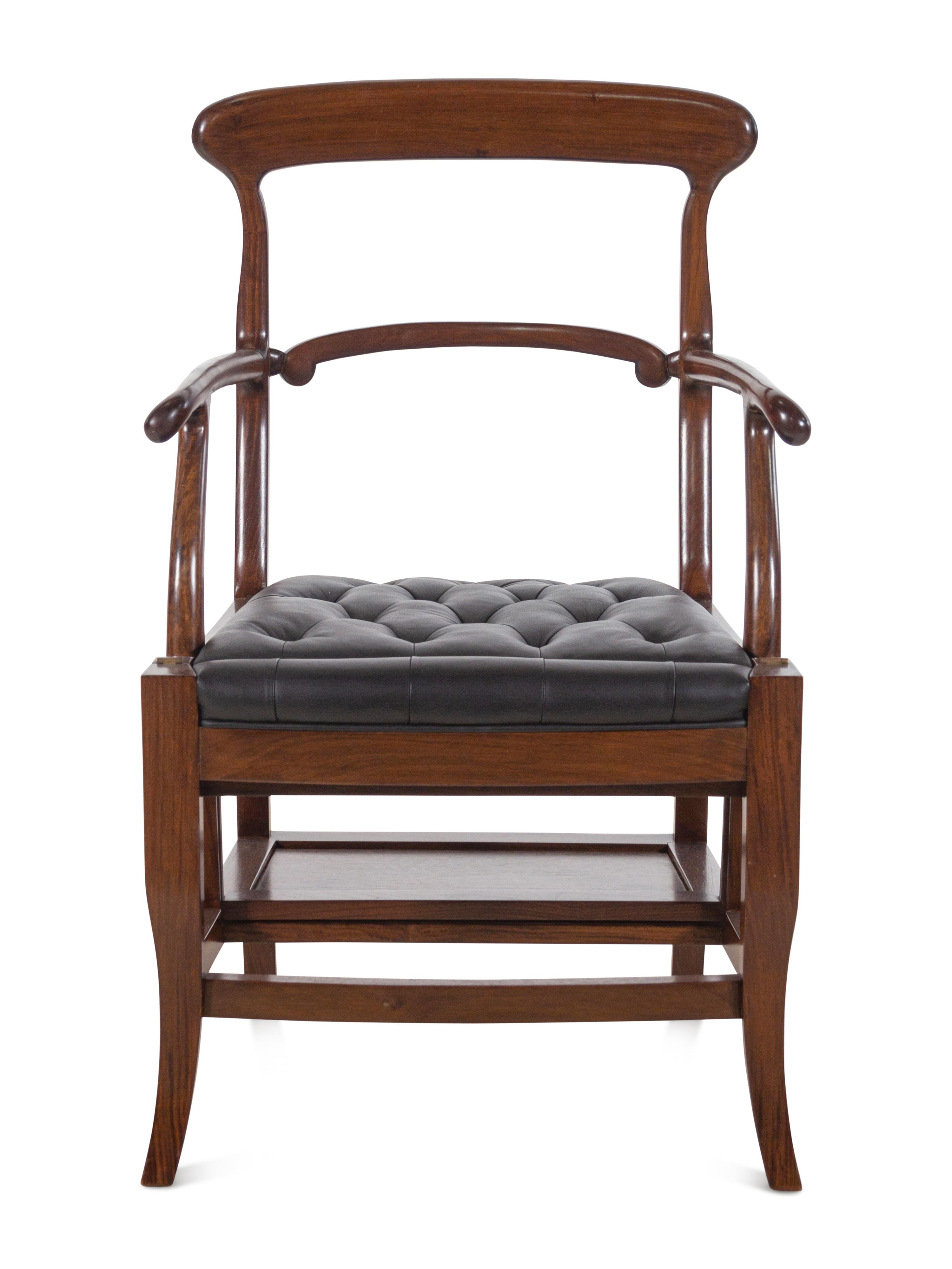 A Mahogany Metamorphic Library Chair