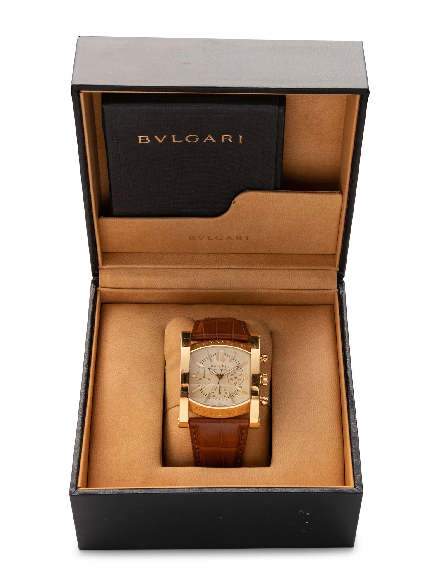 BVLGARI, 18K YELLOW GOLD 'ASSIOMA' CHRONOGRAPH WATCH