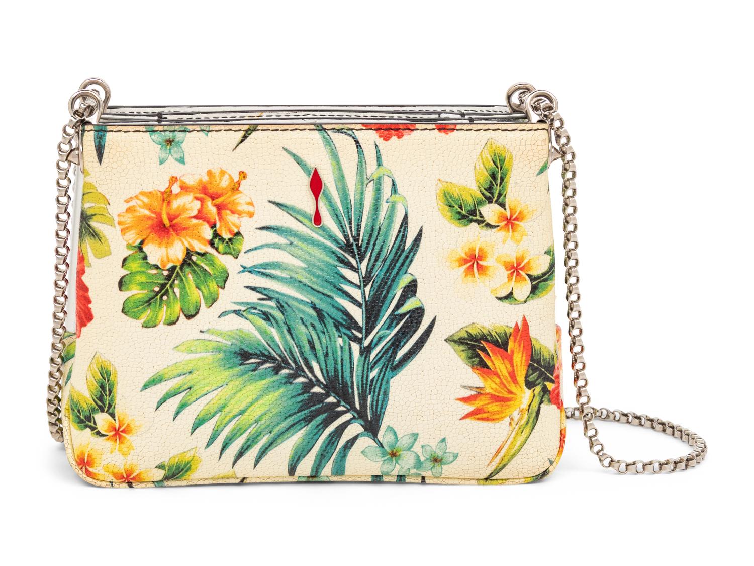 Christian Louboutin, Floral-Print Spiked Handbag