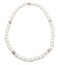 A Pair of Faux South Sea Pearl Necklaces, 18".