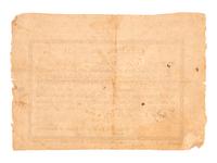 [RHODE ISLAND]. Partly-printed liquor permit. Bristol County, 26 July 1787. [ With :] Clipped signatures of Governor Josias LYNDON and Senator William HUNTER.