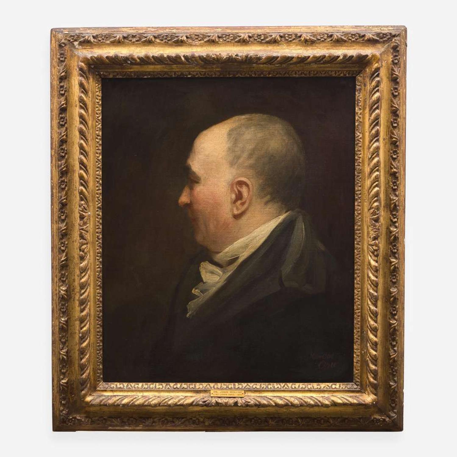 John Opie (British, 1761–1807) Portrait of a Gentleman in Profile, Possibly Dr. John Wolcot