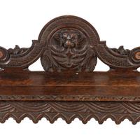 An Italian Carved Oak Hall Bench