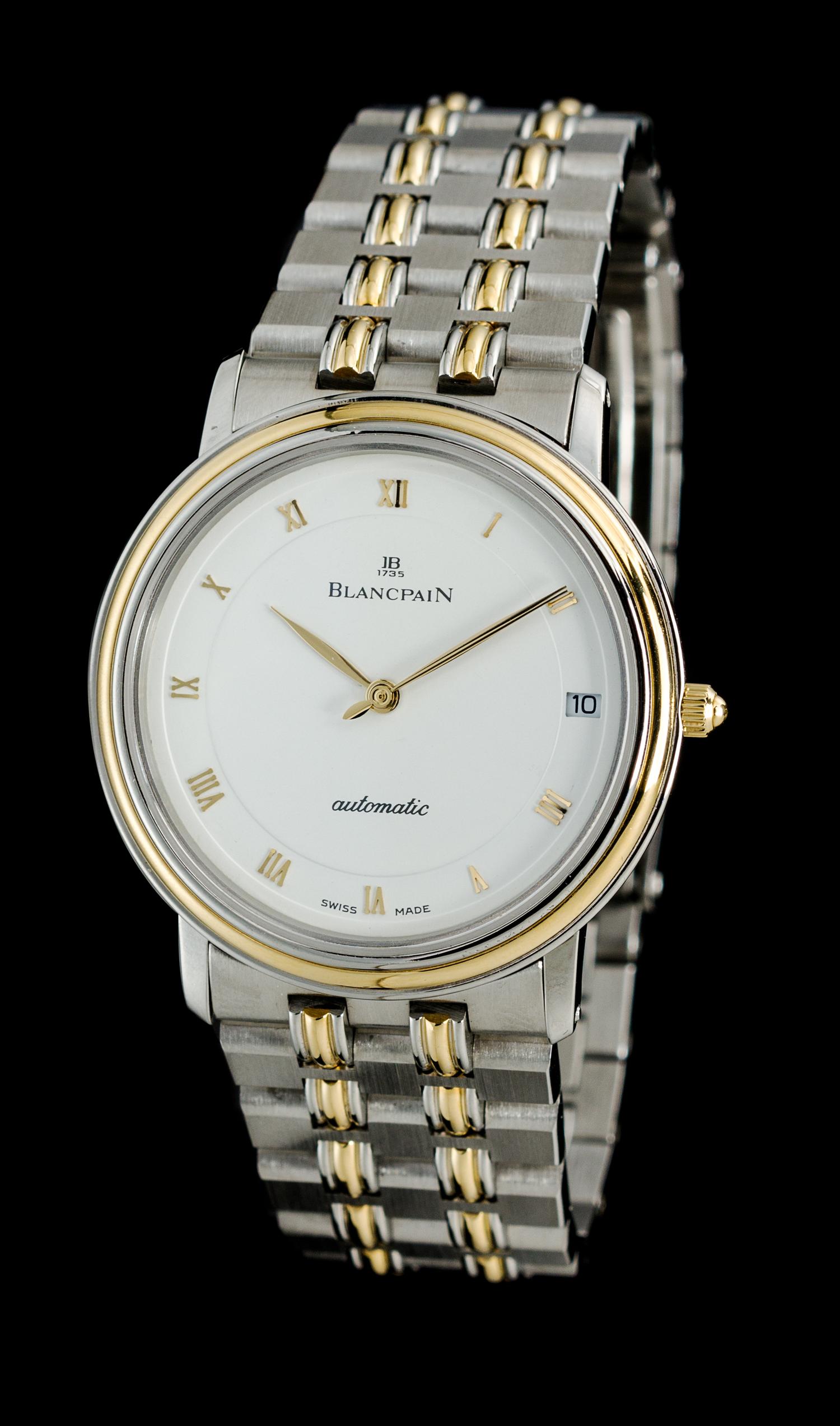 A Stainless Steel and Yellow Gold No. 97 Wristwatch, Blancpain,