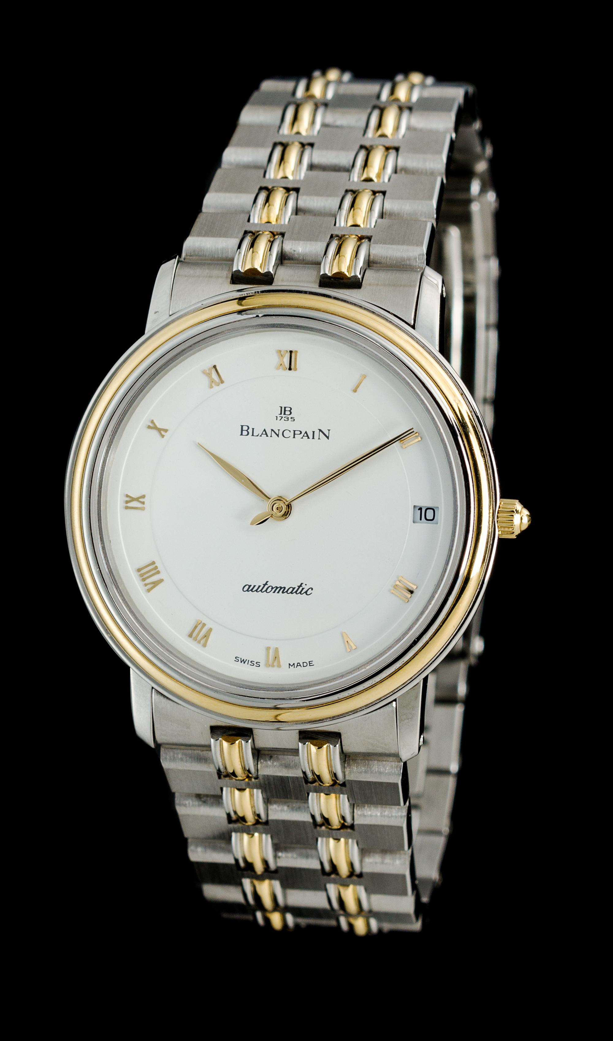A Stainless Steel and Yellow Gold No. 97 Wristwatch, Blancpain,