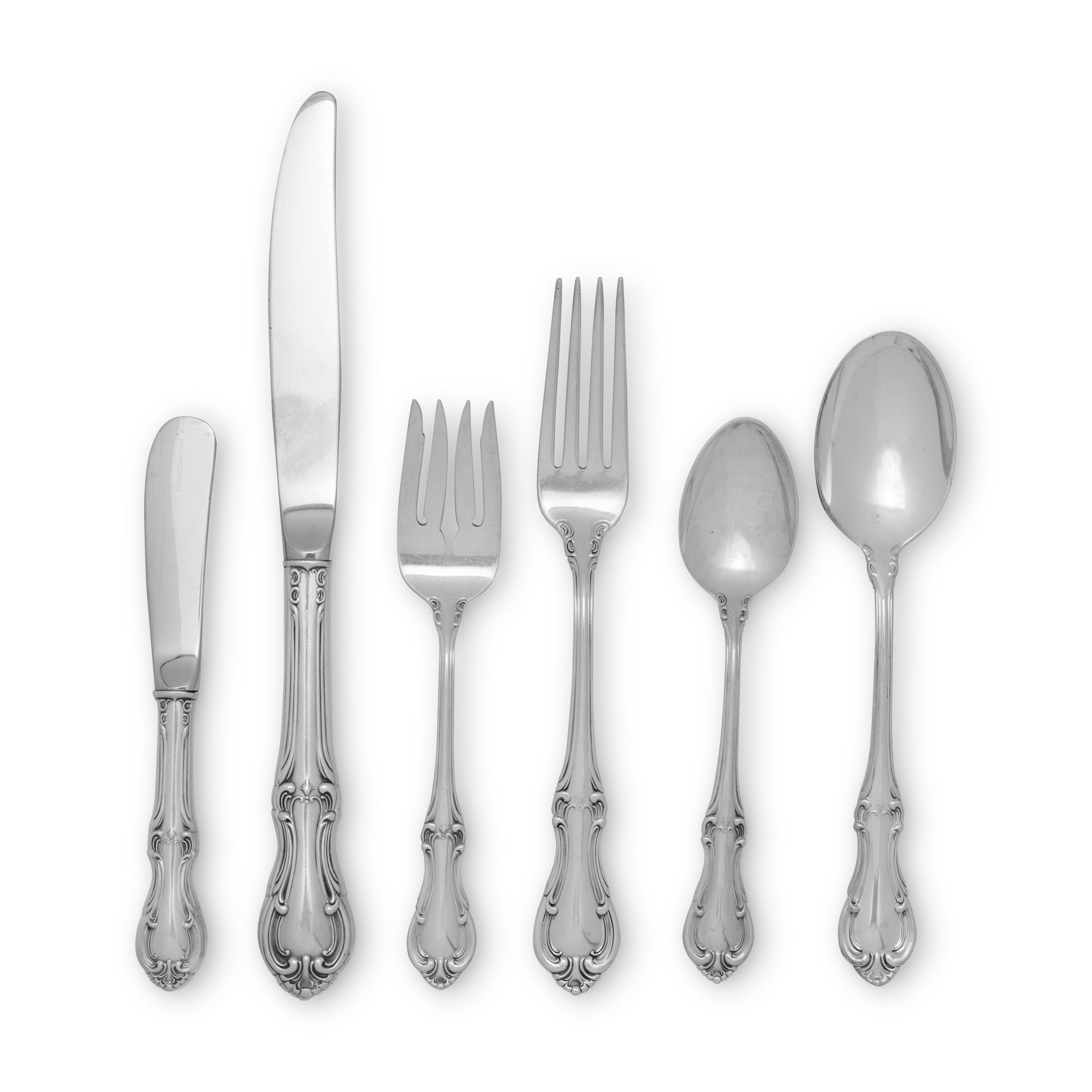 An American Silver Flatware Service