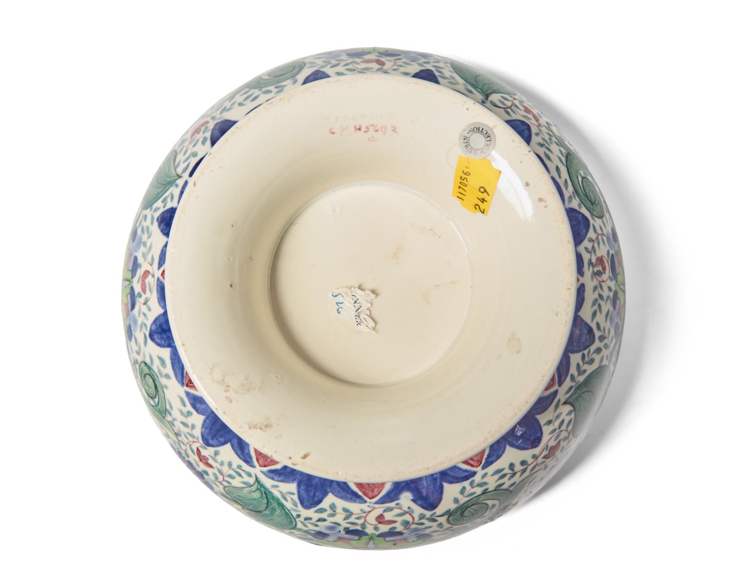 Two Wedgwood Polychrome Painted Queensware Bowls
