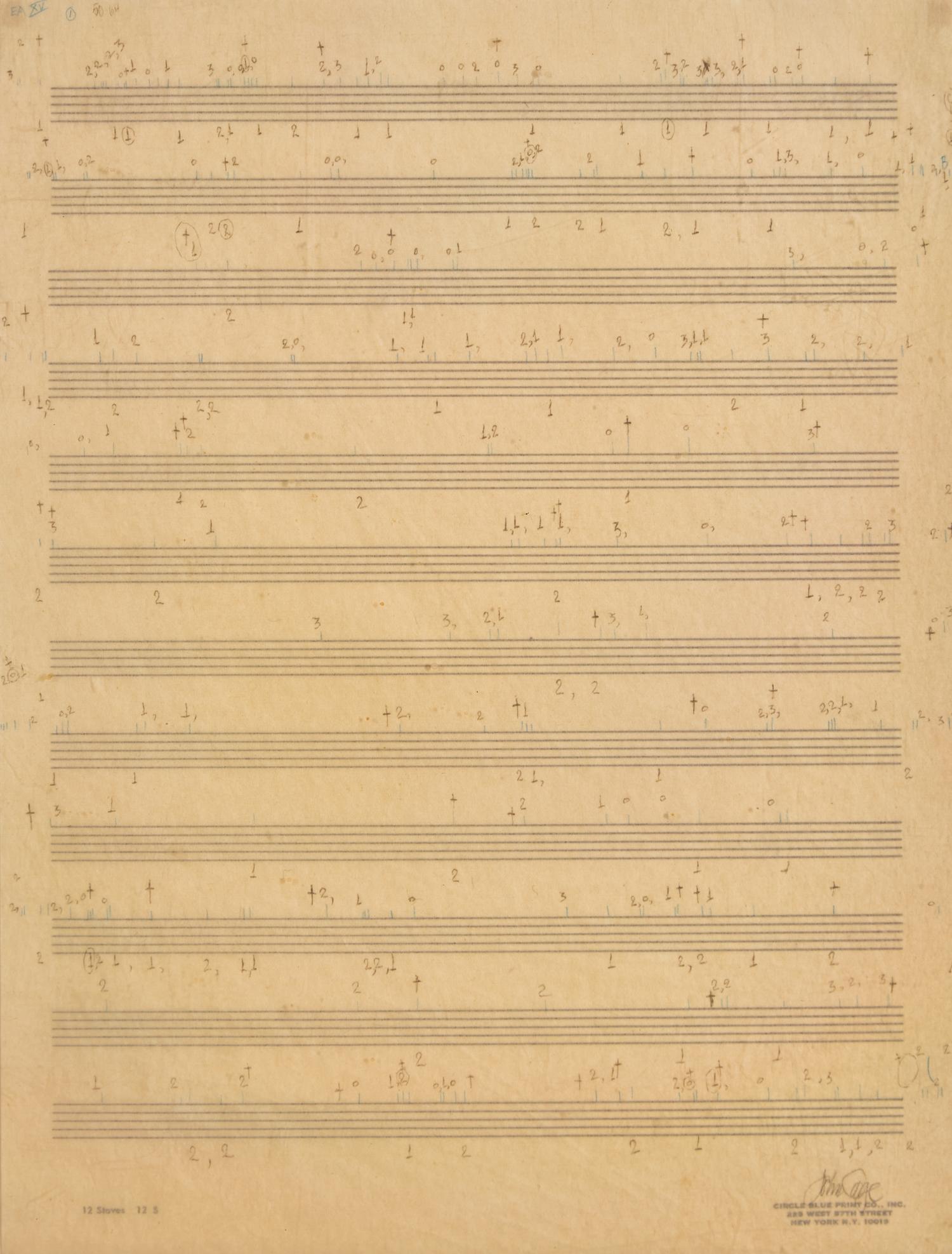 Études Australes, Piano Solo. Book II, Transcriptions to Musical Staves XV, No. 1, 1974-75