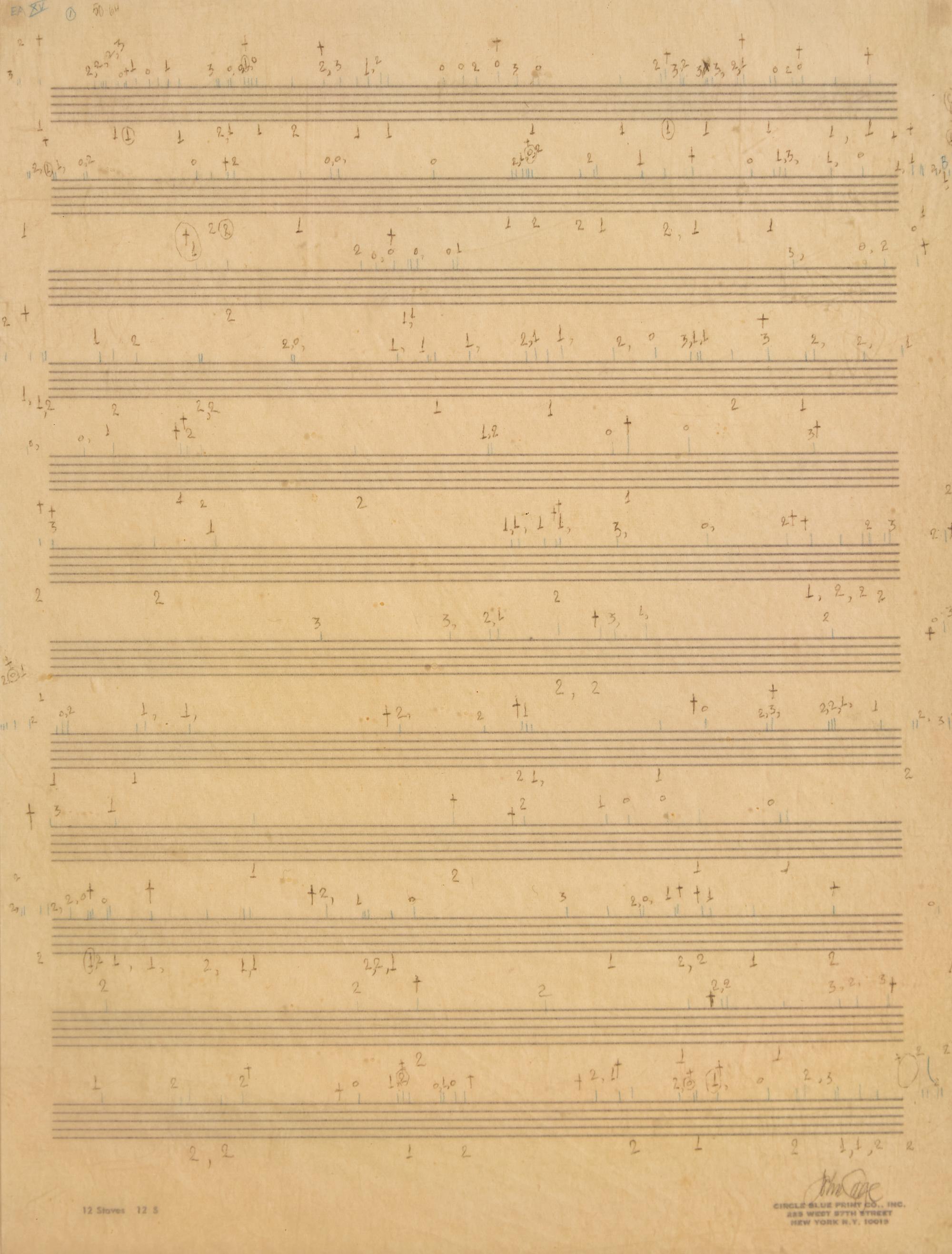 Études Australes, Piano Solo. Book II, Transcriptions to Musical Staves XV, No. 1, 1974-75