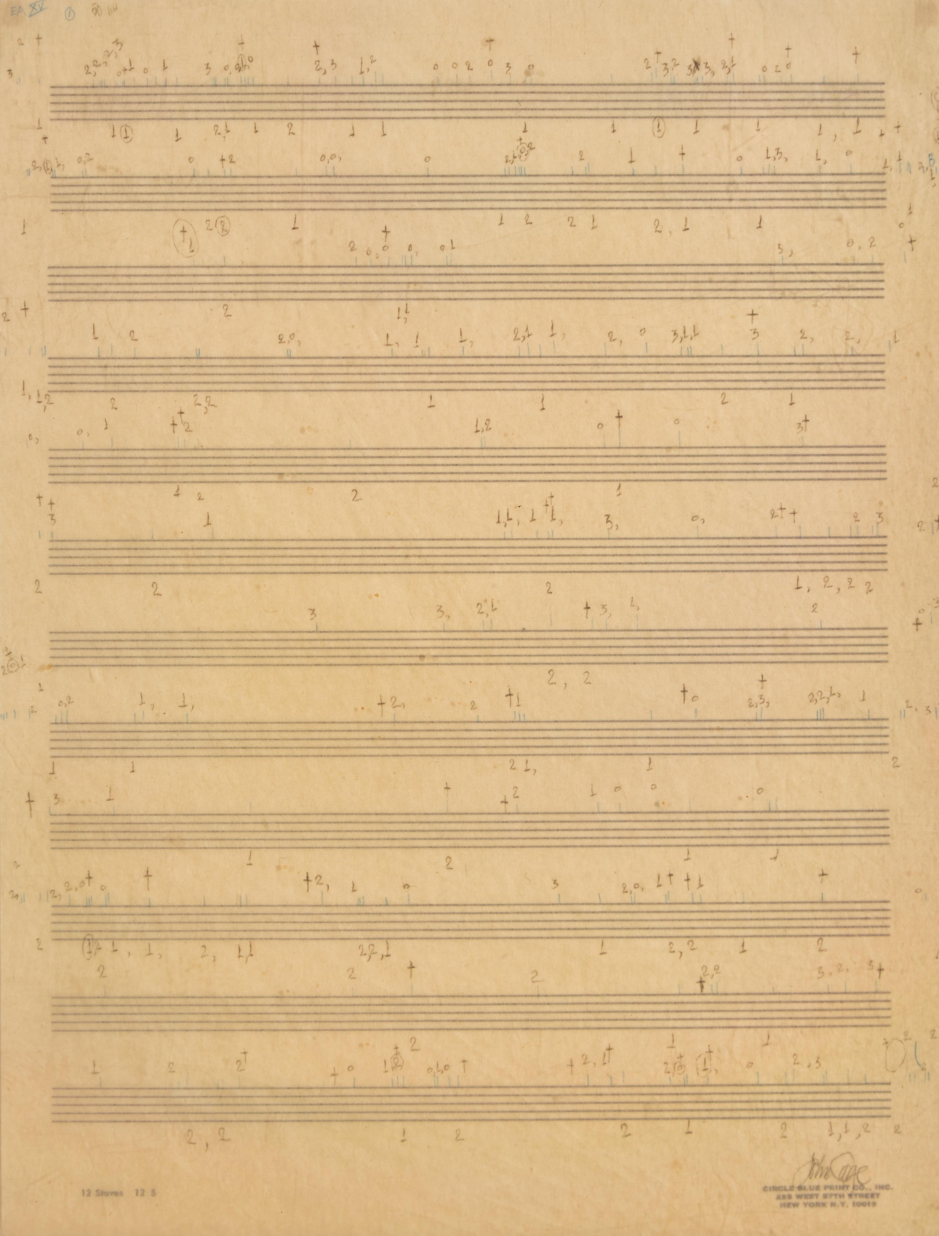 Études Australes, Piano Solo. Book II, Transcriptions to Musical Staves XV, No. 1, 1974-75