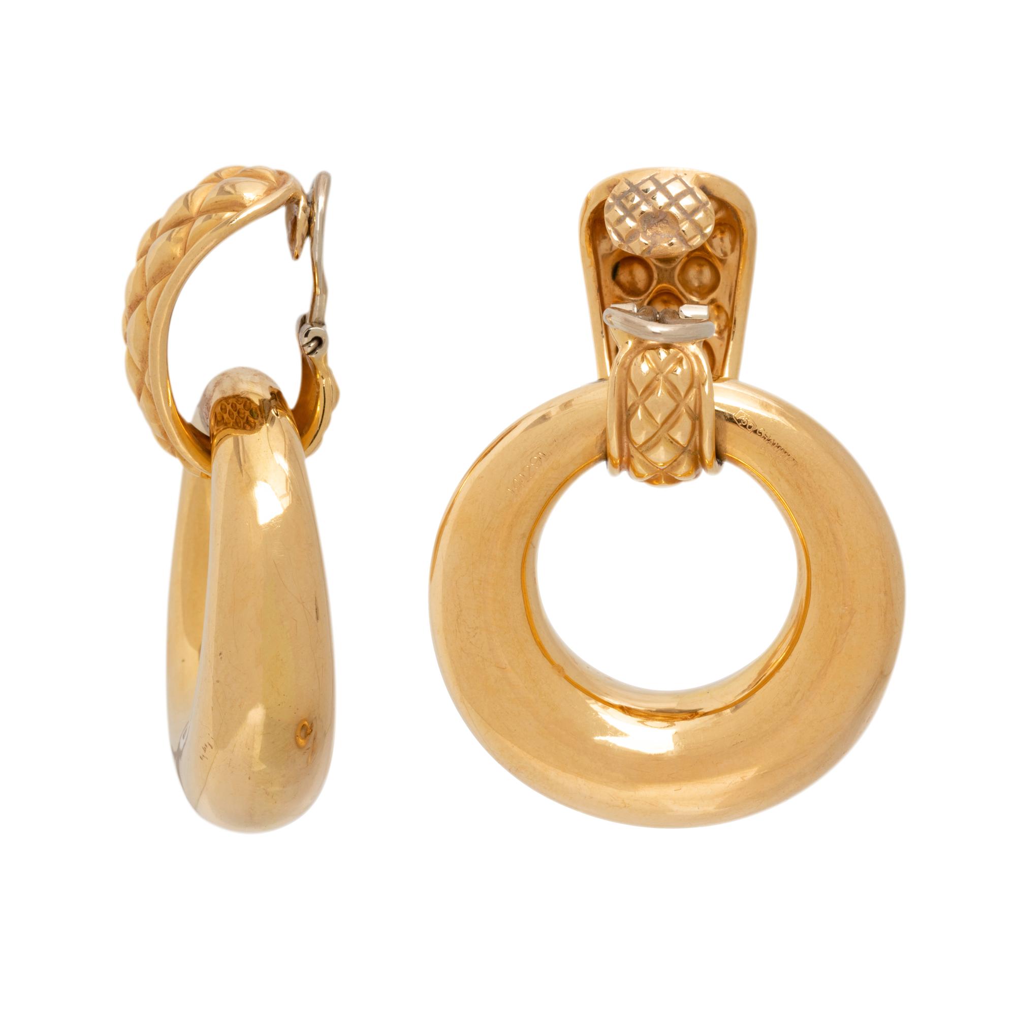 CHAUMET, YELLOW GOLD EARCLIPS