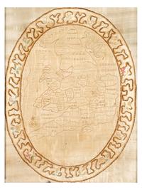 An English Needlework Map of England