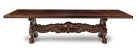 An Italian Renaissance Style Walnut Trestle Table Height 29 x width 38 1/2 x length 116 1/2 inches. — 20TH CENTURY