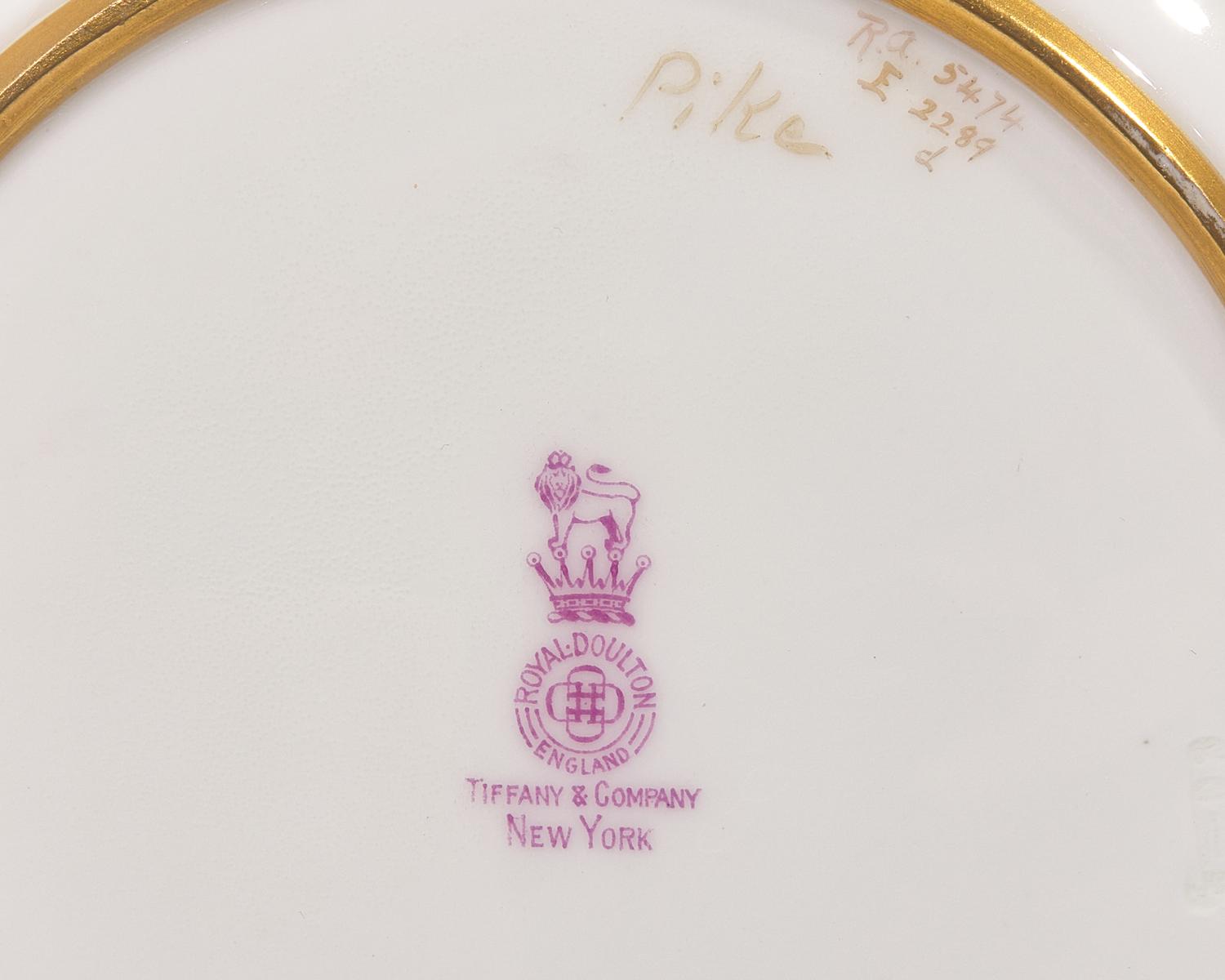 A Set of Twelve Royal Doulton Porcelain Ichthyological Plates