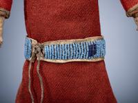 Sioux Doll, with Red Trade Wool Dress