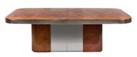 Attributed to Pace, 1970s, a conference table, with two leaves