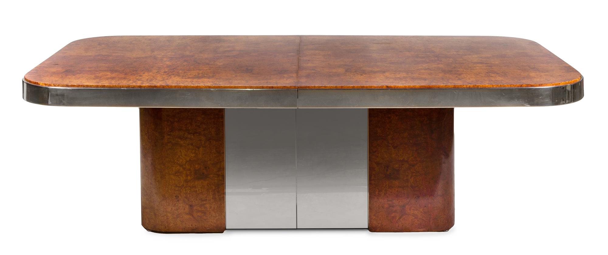 Attributed to Pace, 1970s, a conference table, with two leaves
